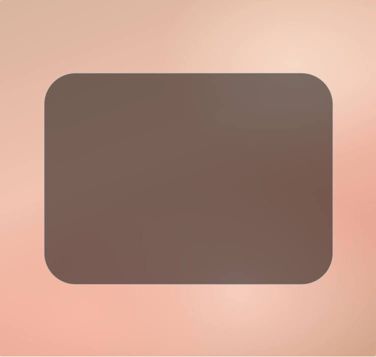 A large, dark brown rectangle with rounded corners is centered on a soft, pinkish-beige gradient background.